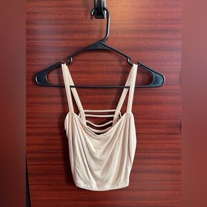 Elegant Cream Strappy Women's Top